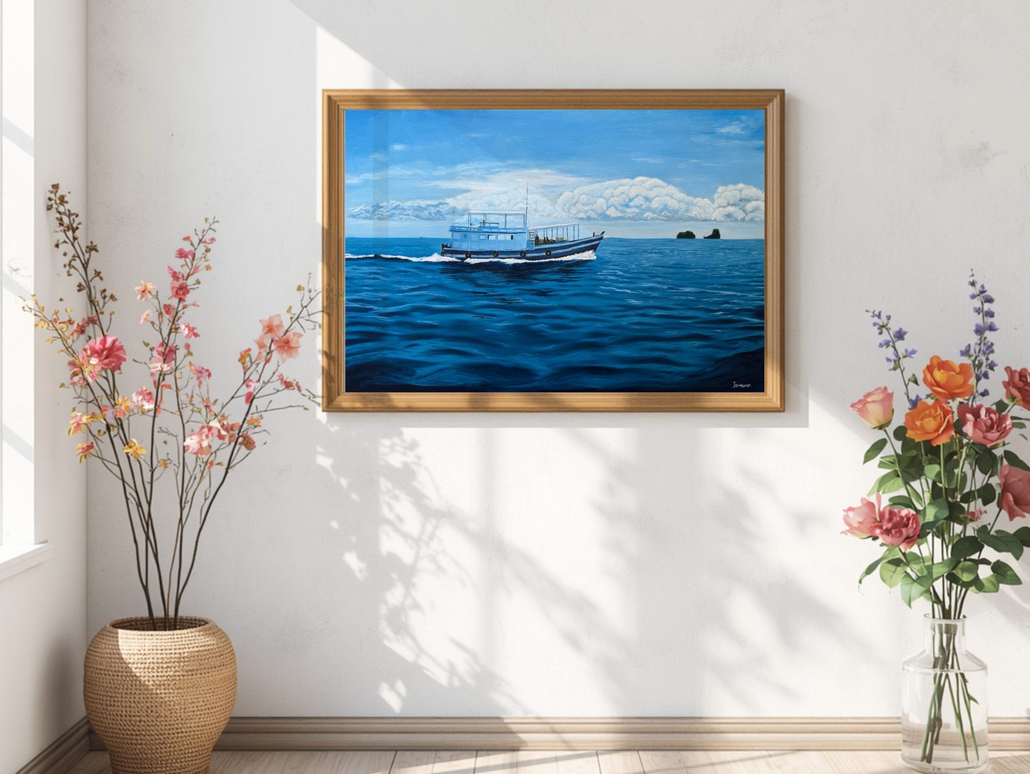 Love by ocean Matte Paper Print