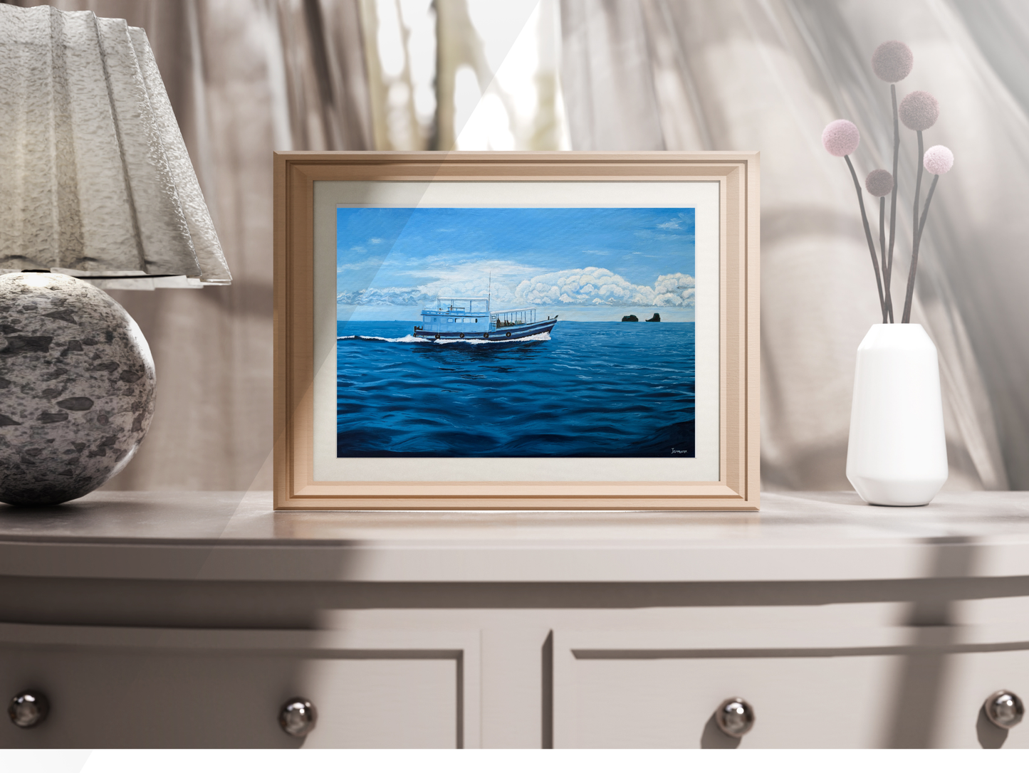 Love by ocean Matte Paper Print