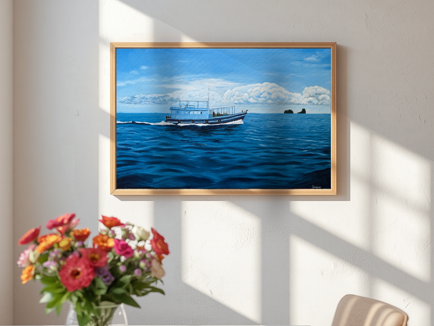 Love by ocean Matte Paper Print