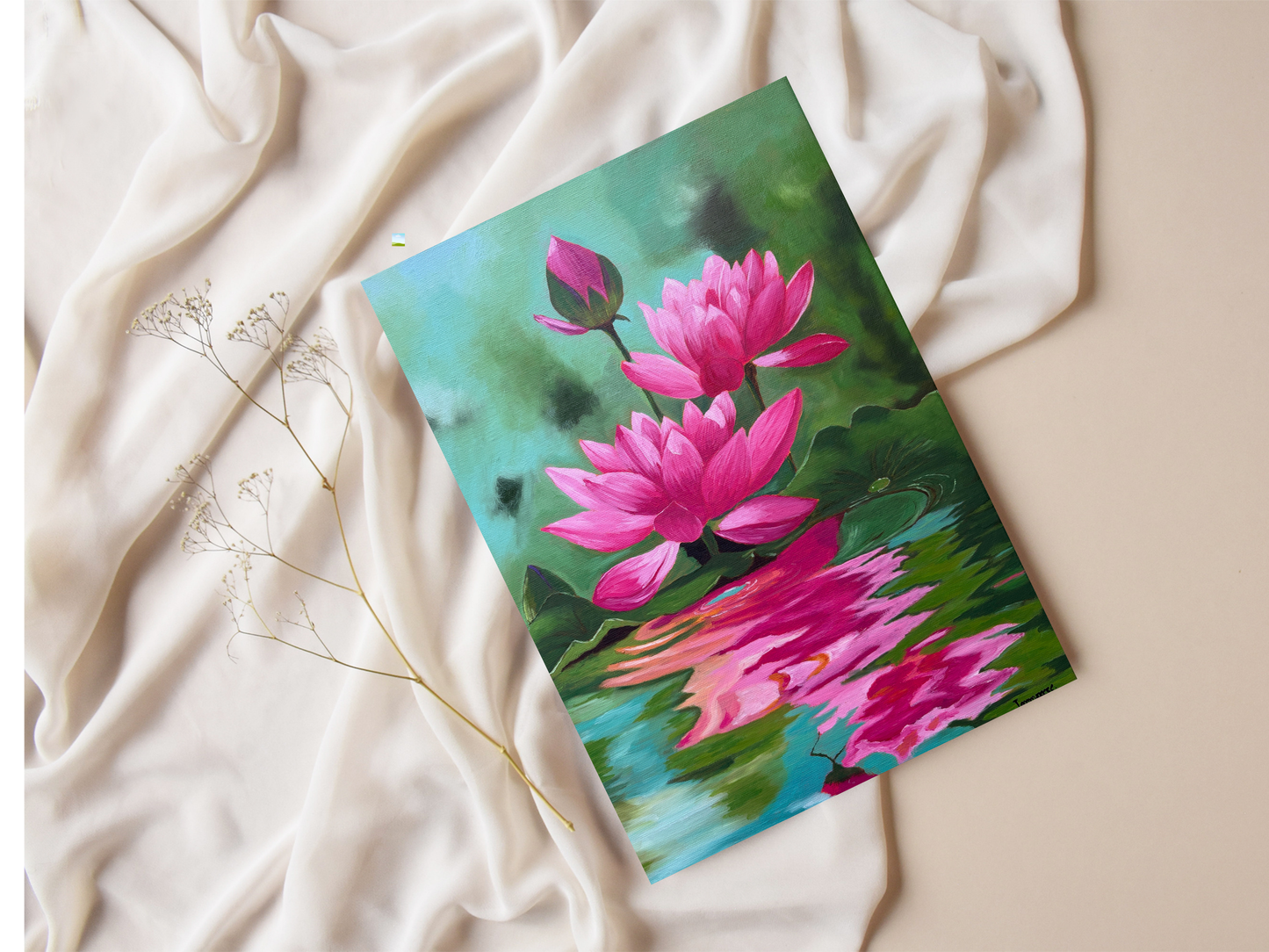 Lotus Flower Thin Canvas Print