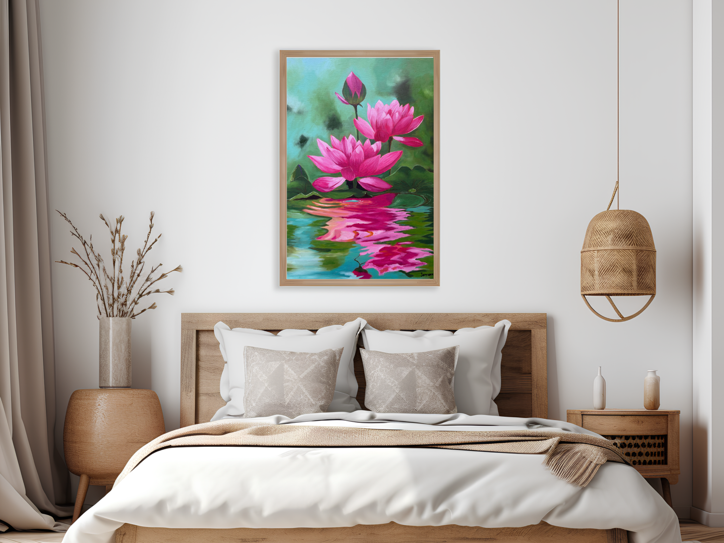 Lotus Flower Thin Canvas Print