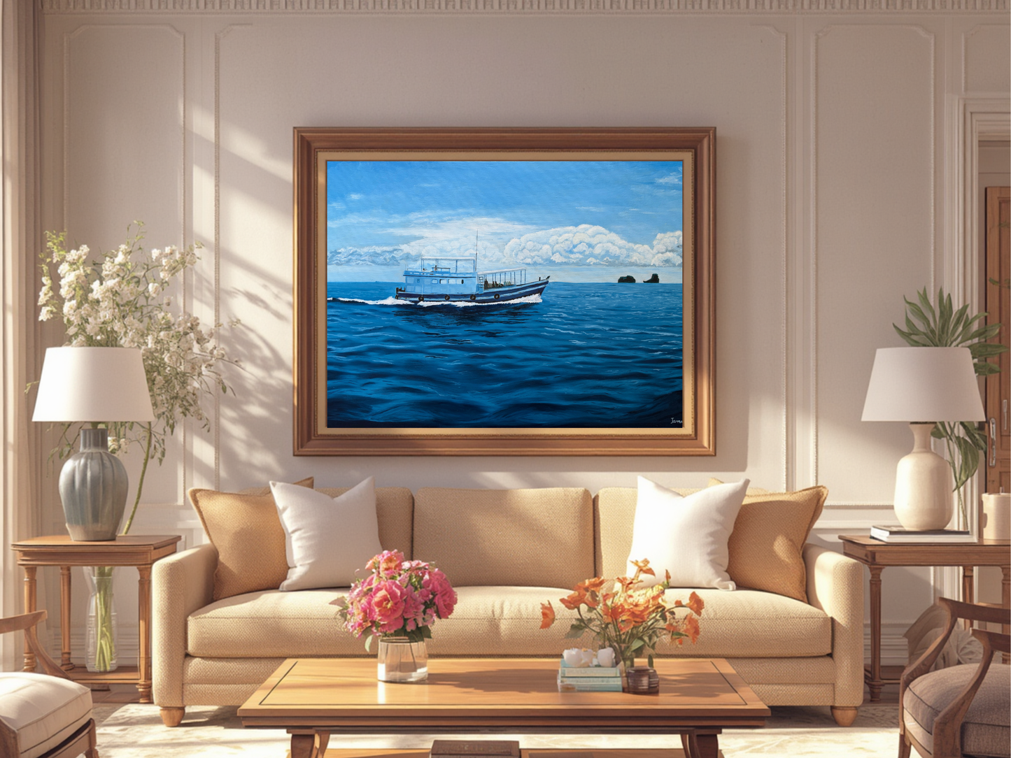 Love by ocean Matte Paper Print