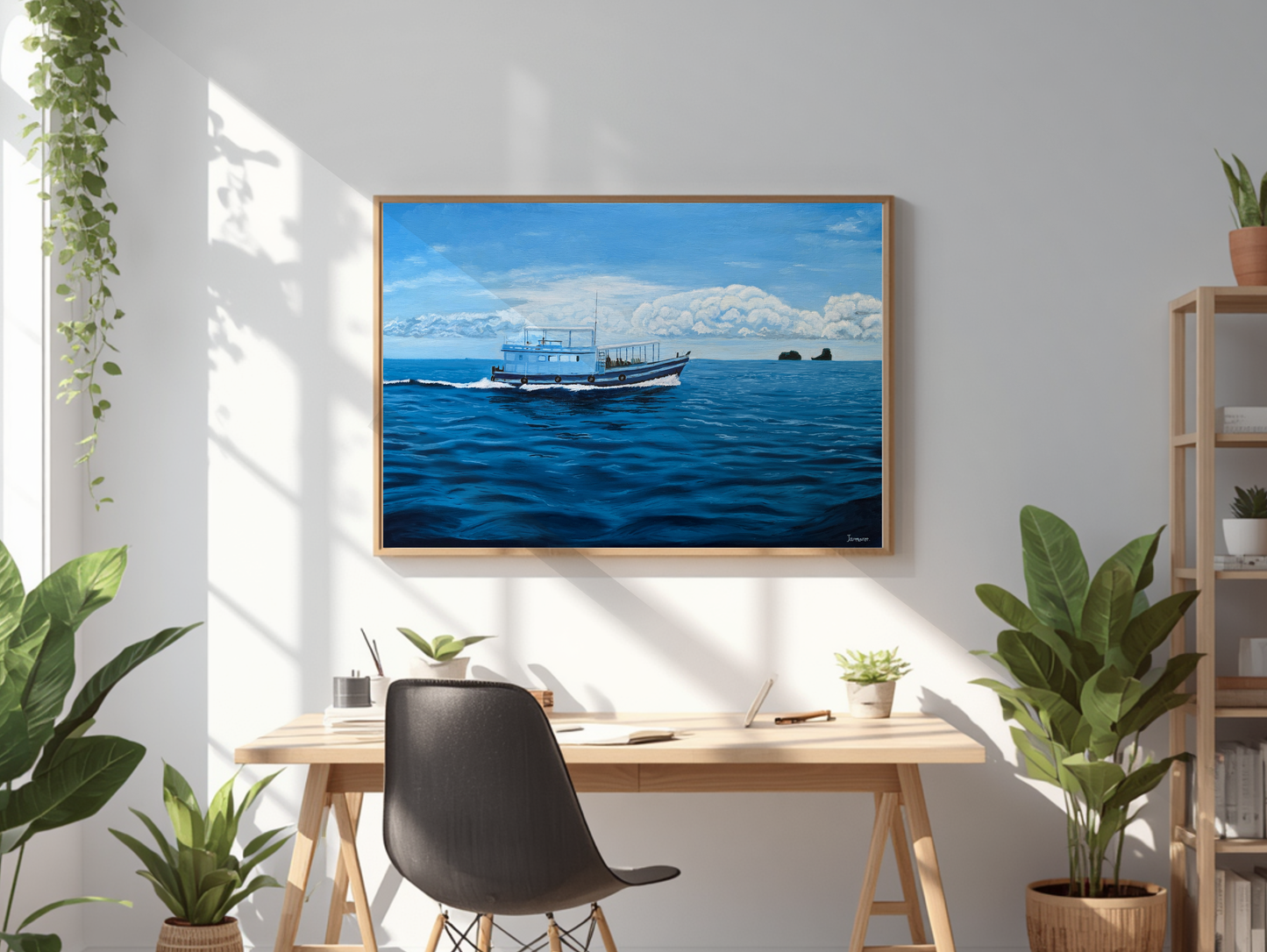 Love by ocean Matte Paper Print