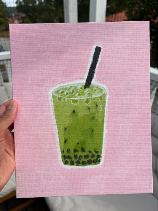 Matcha boba tea