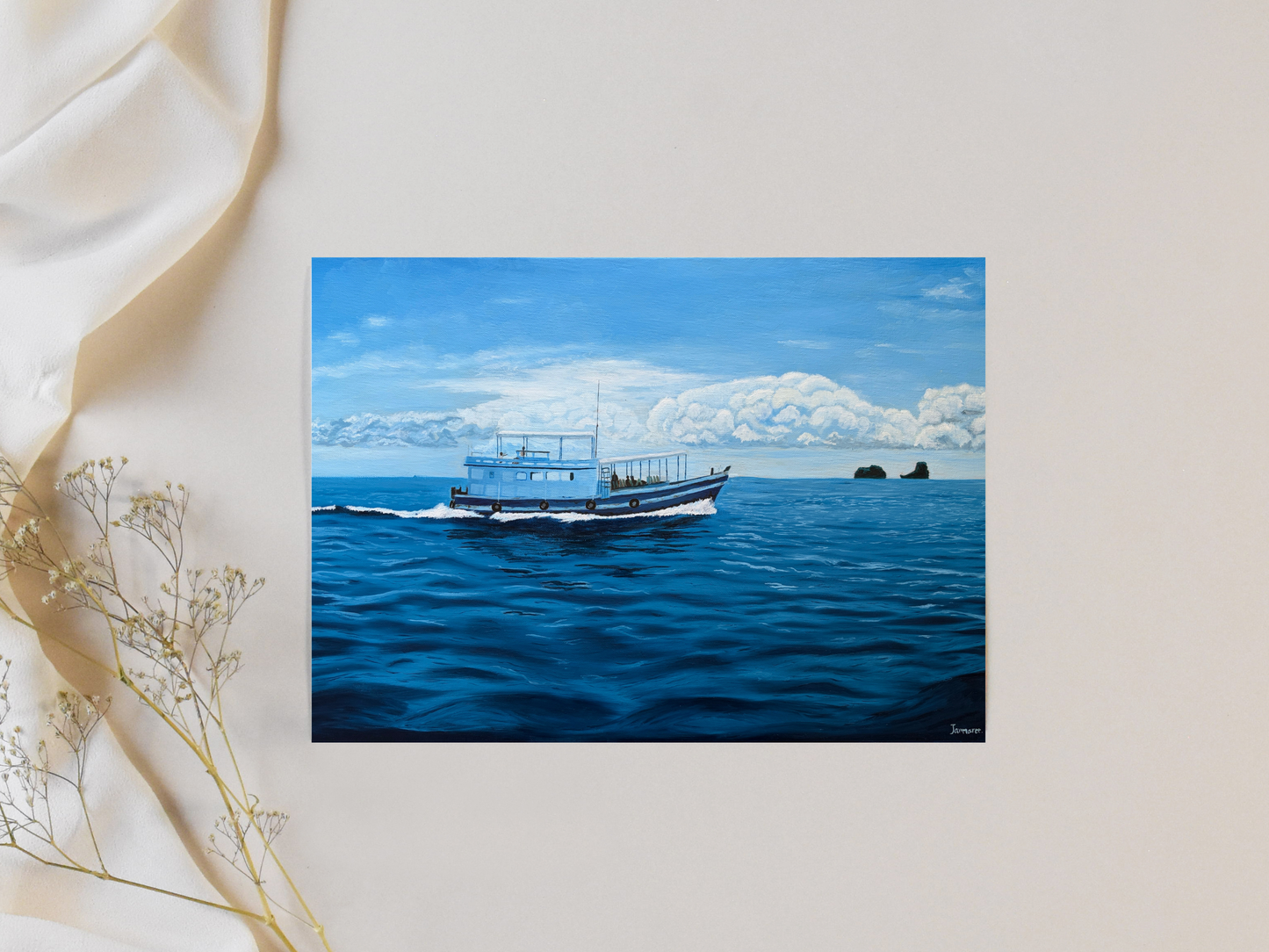 Love by ocean Matte Paper Print